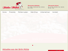 Tablet Screenshot of birlin-muehle.de